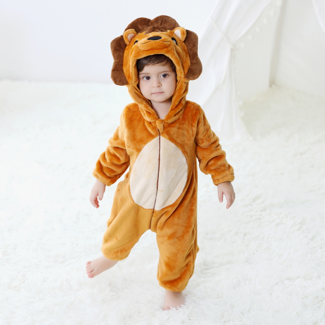 Cotton Baby Onesies Zipper - Ubranka dla noworodków, uroczy kombinezon z