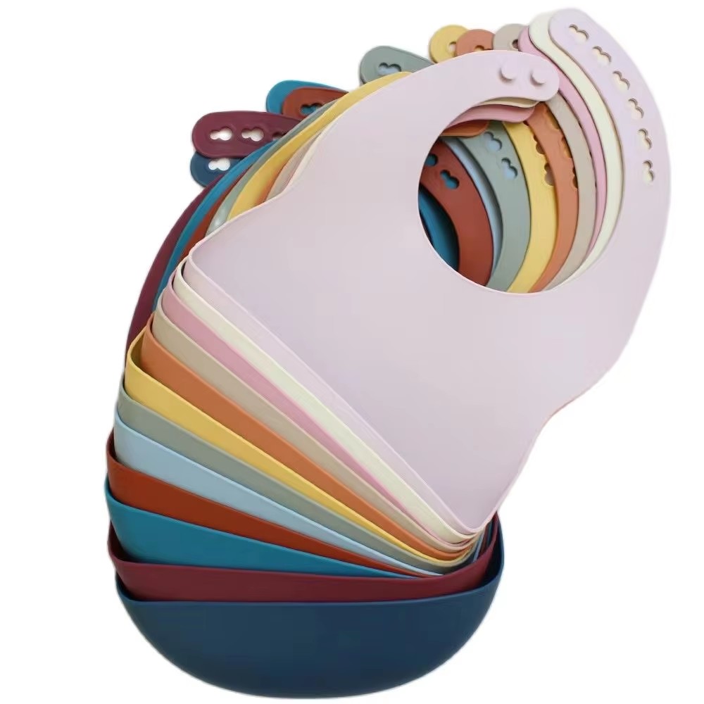 Waterproof Baby Bibs Silicone - Silikonowy śliniak dla niemowląt, wodoodporny, miękki,