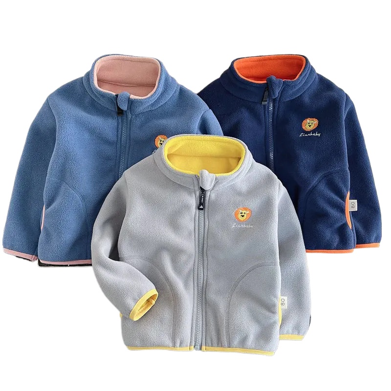 Toddler Boy Winter Fleece Jacket - Nowe dzieci chłopcy dziewczęta polarowy kardigan
