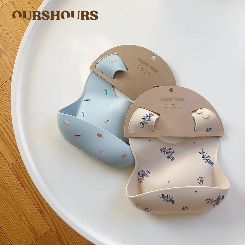 Waterproof Baby Bibs Silicone - Śliniaki dla niemowląt Ins Style Print