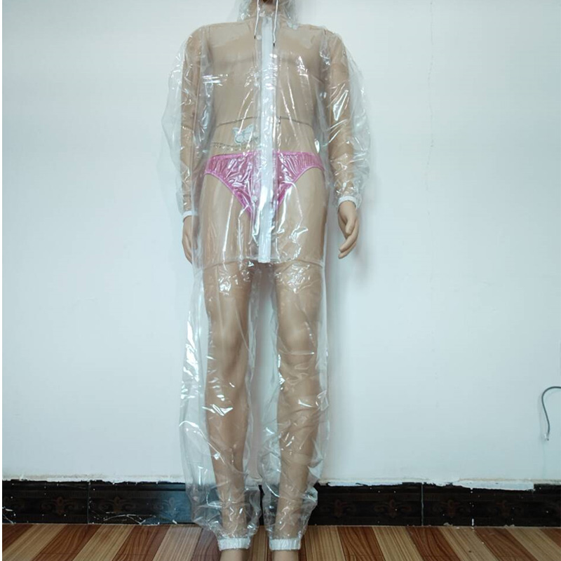 Diapering - Seksowny, przezroczysty kombinezon z PVC z