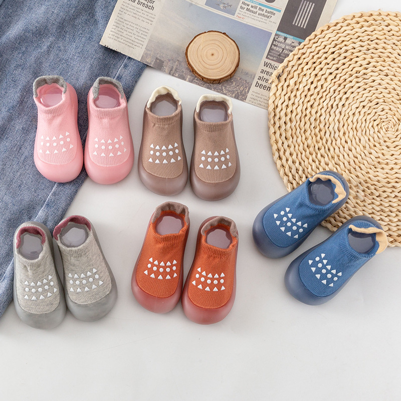 Unisex Baby Socks Non Slip - Buciki niemowlęce na podłogę, niebiesko-różowe skarpetki