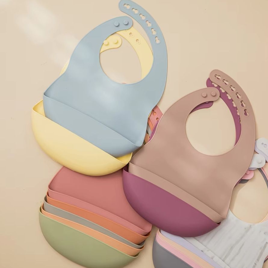 Waterproof Baby Bibs Silicone - Śliniaki dla niemowląt na posiłki, wodoodporne