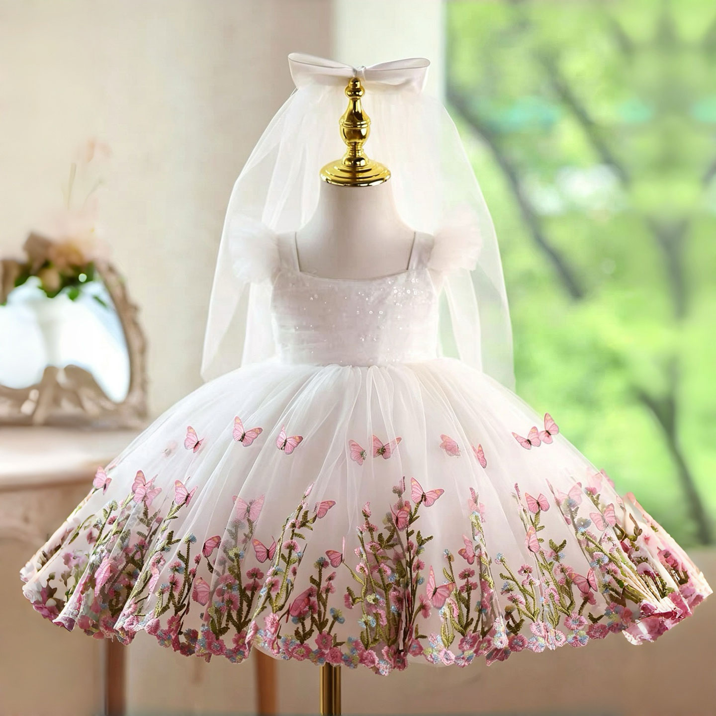 Toddler Girl Tulle Party Dress - Sukienka dla dziewczynki Jill Wish D277