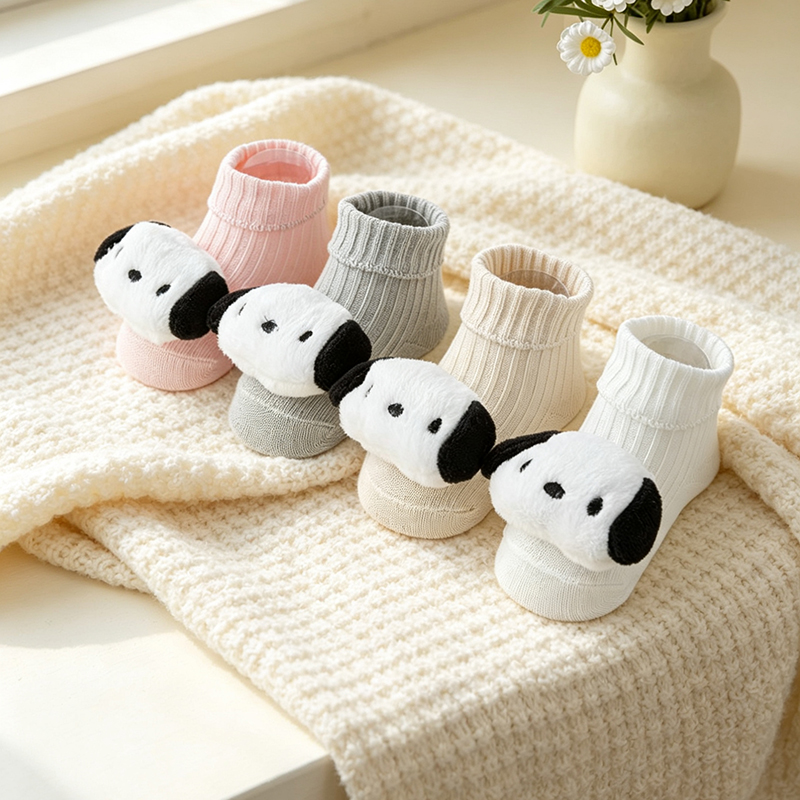 Unisex Baby Socks Non Slip - 1 para uroczych dziecięcych skarpetek z