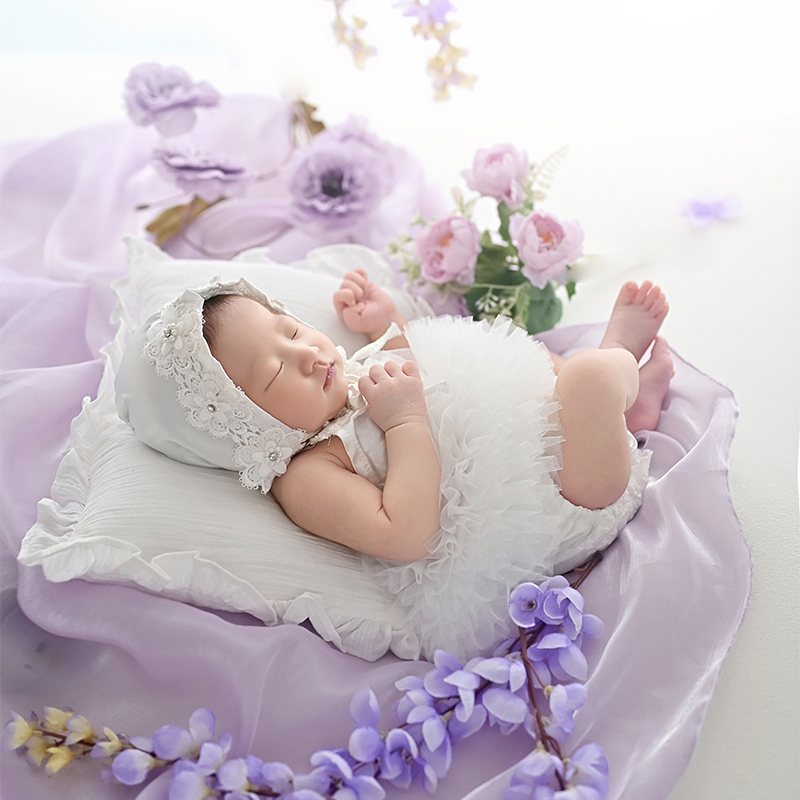 Infant Photography Props Outfit - Zestaw do sesji noworodkowej dla dziewczynki:
