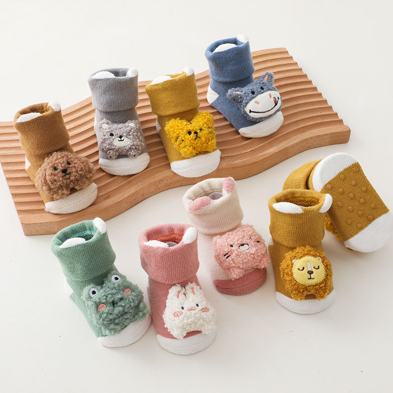 Unisex Baby Socks Non Slip - Noworodek dziewczynka chłopiec urocze kreskówki skarpetki