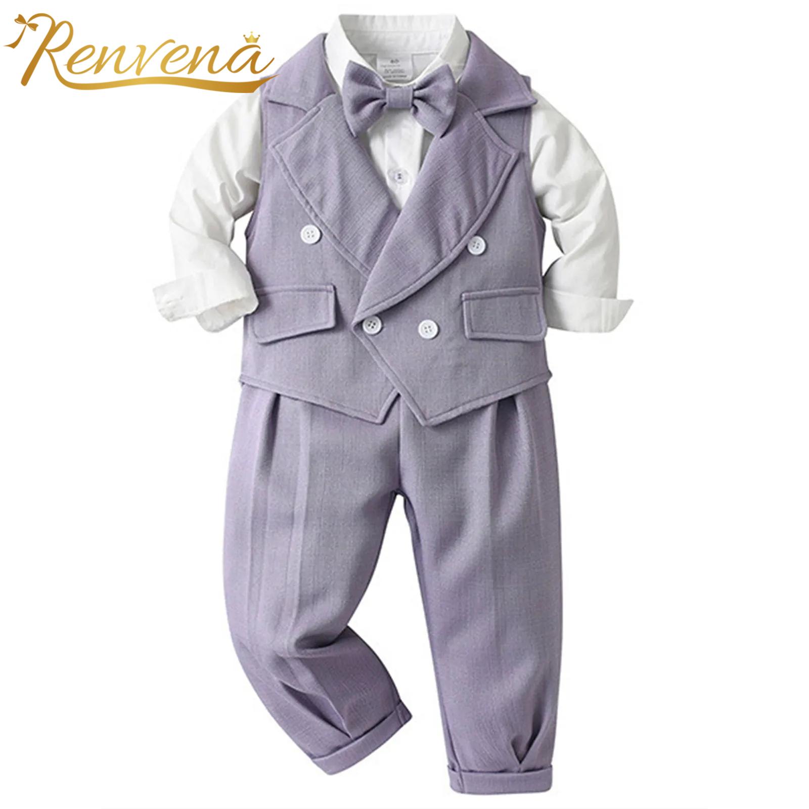 Baby Boy Suit Set Baptism - Chłopięcy garnitur dla dżentelmena Kostium do