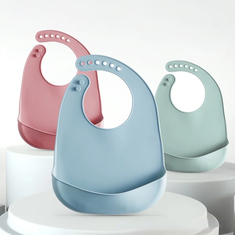 Waterproof Baby Bibs Silicone - 1-5 szt. Silikonowe śliniaki dla niemowląt,