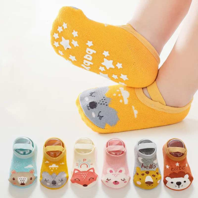 Unisex Baby Socks Non Slip - 0-3 lata Noworodek Dziewczynki Chłopcy Skarpetki
