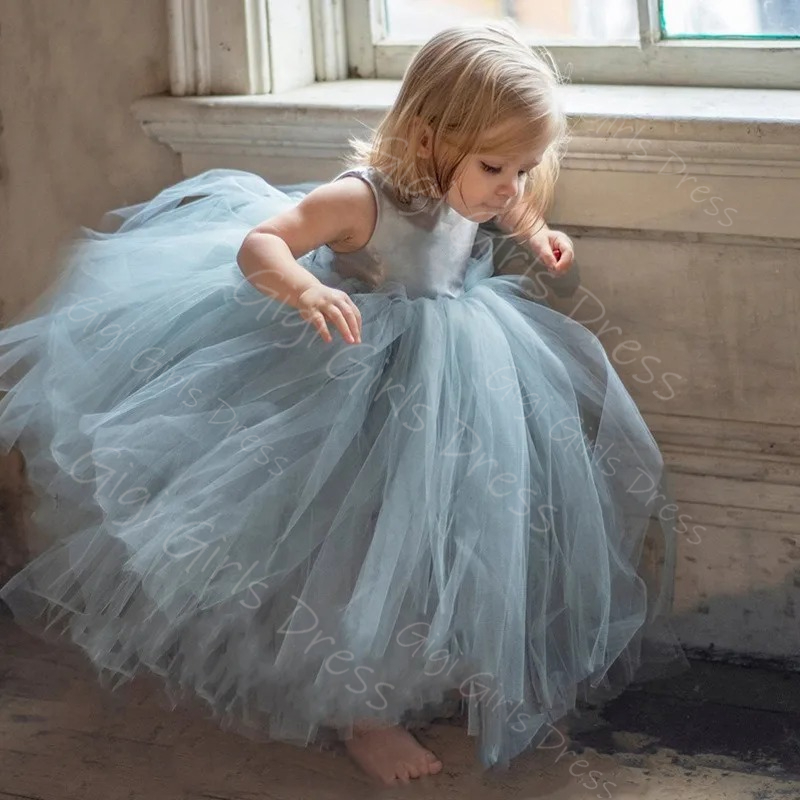 Niebieska sukienka dla dziewcz – Toddler Girl Tulle Party Dress recenzja i cena