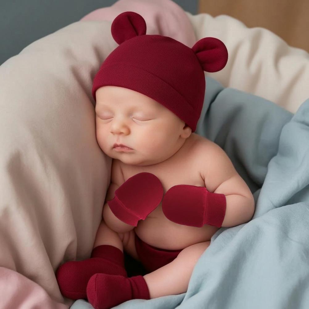 Rękawiczki zapobiegające drapa – Infant Beanie Hat With Ears recenzja i cena