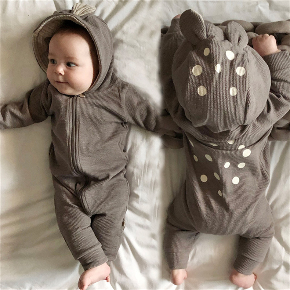 Wiosenno-jesienny unisexowy ko – Cotton Baby Onesies Zipper recenzja i cena