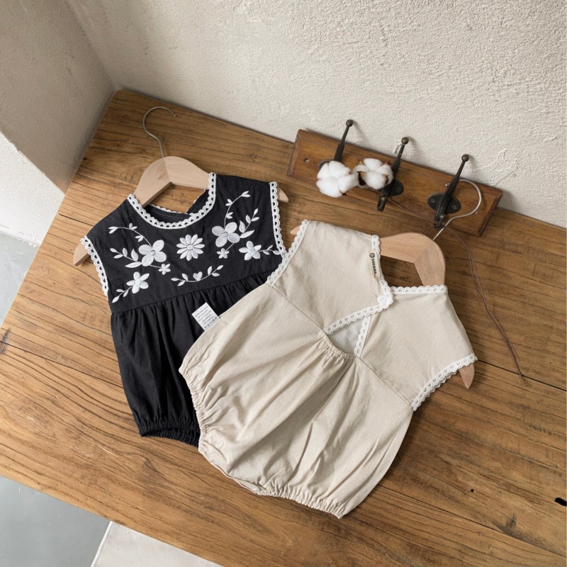 ZOETOPKID Letni kombinezon dla – Baby Summer Linen Sleeveless Jumpsuit recenzja i cena