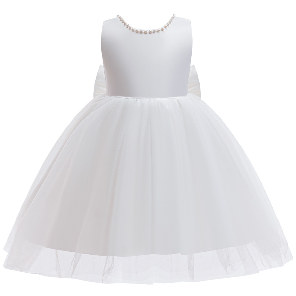 Elegancka biała sukienka komun – Toddler Girl Tulle Party Dress recenzja i cena