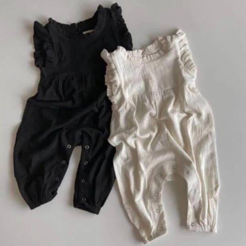 MILANCEL letnie śpioszki dla n – Baby Summer Linen Sleeveless Jumpsuit recenzja i cena