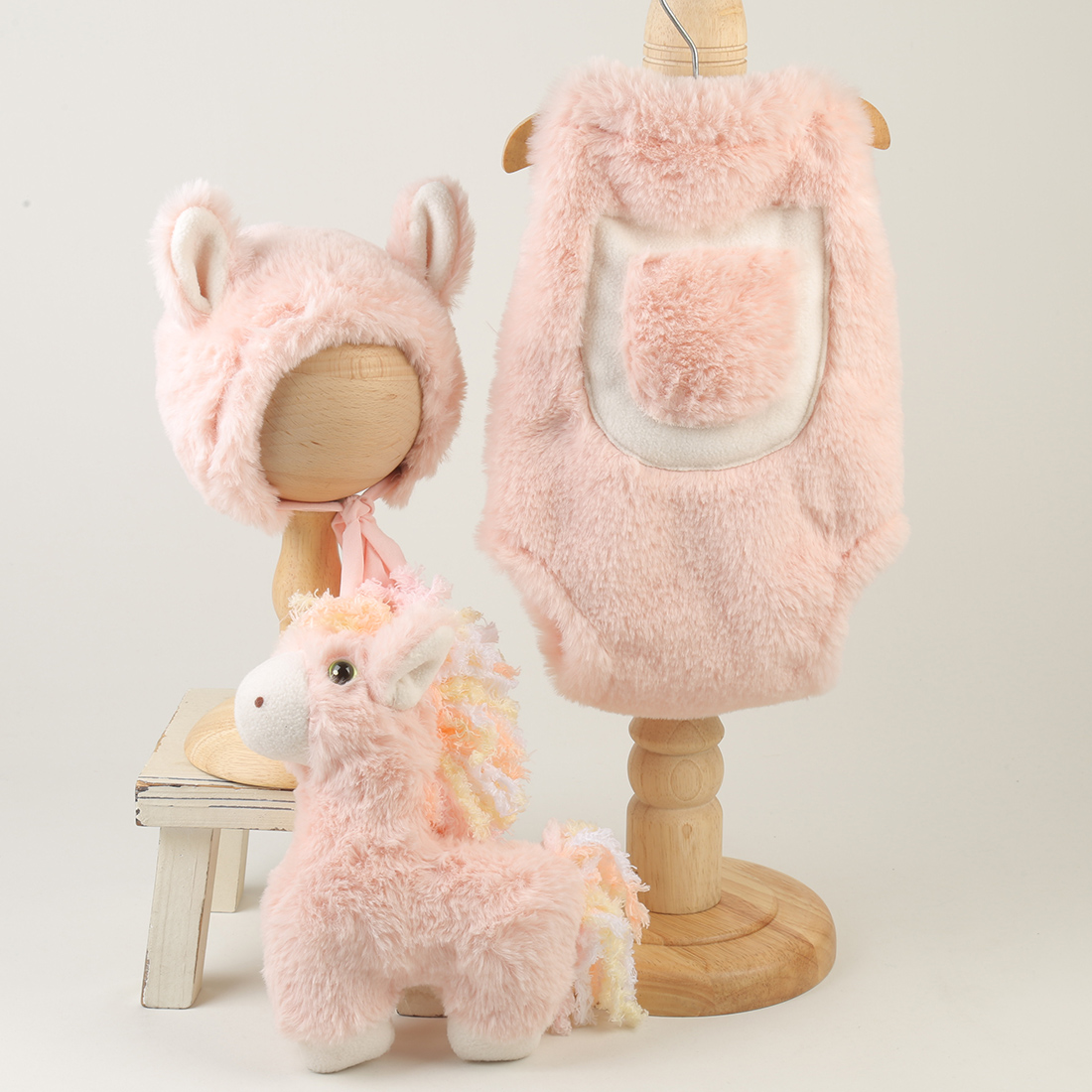 Różowy dzianinowy zestaw do se – Infant Photography Props Outfit recenzja i cena