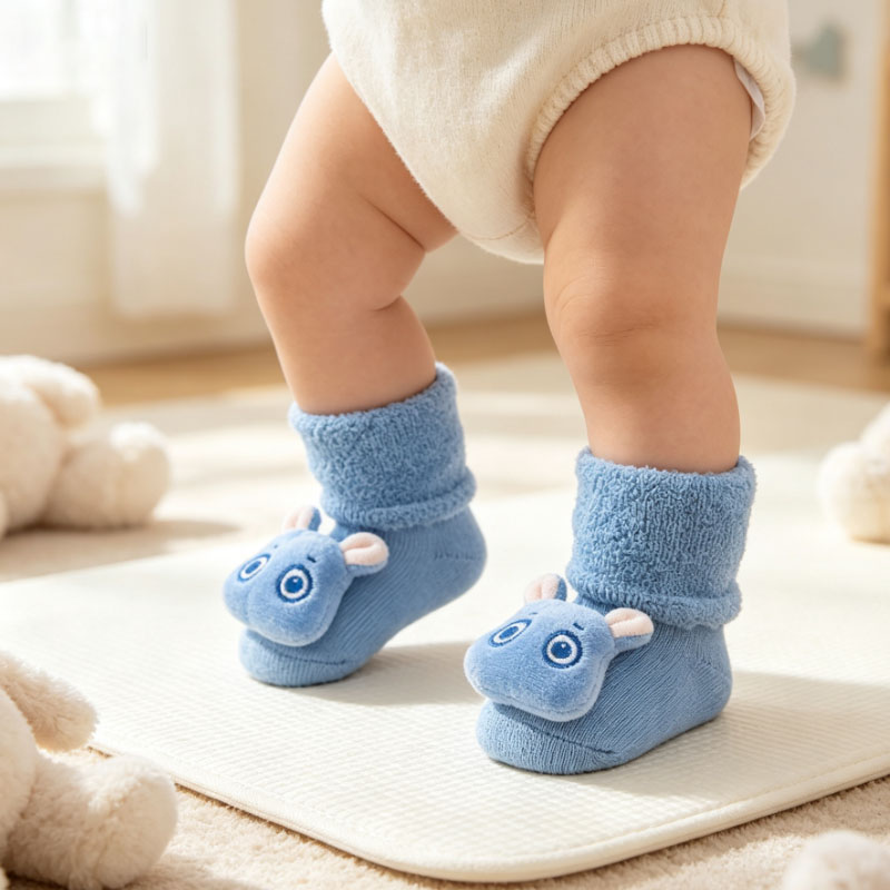 1/3/5 Par Grube Skarpetki Frot – Unisex Baby Socks Non Slip recenzja i cena