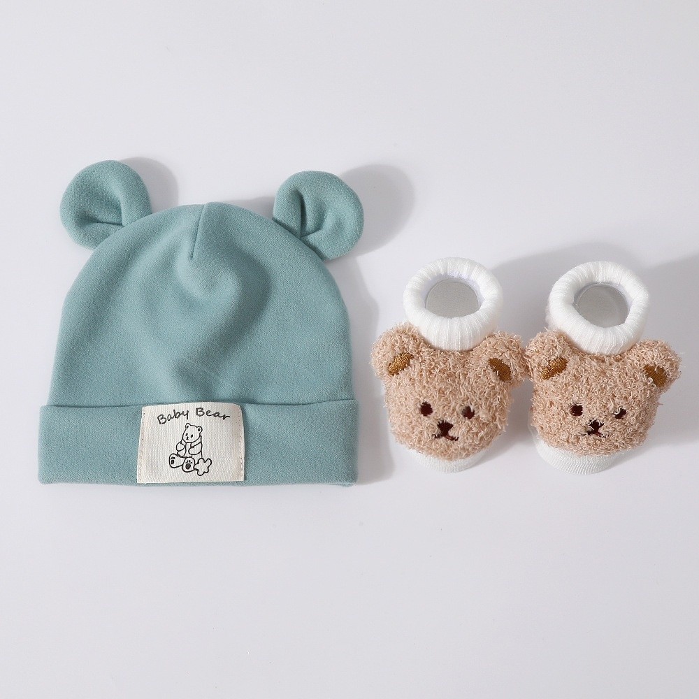2 szt./zestaw Uroczy bawełnian – Infant Beanie Hat With Ears recenzja i cena