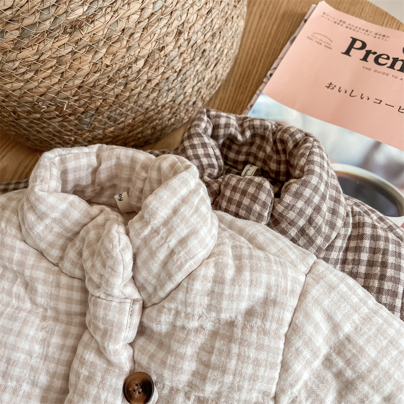 Dziecięca kurtka w kratkę ging – Toddler Boy Winter Fleece Jacket recenzja i cena