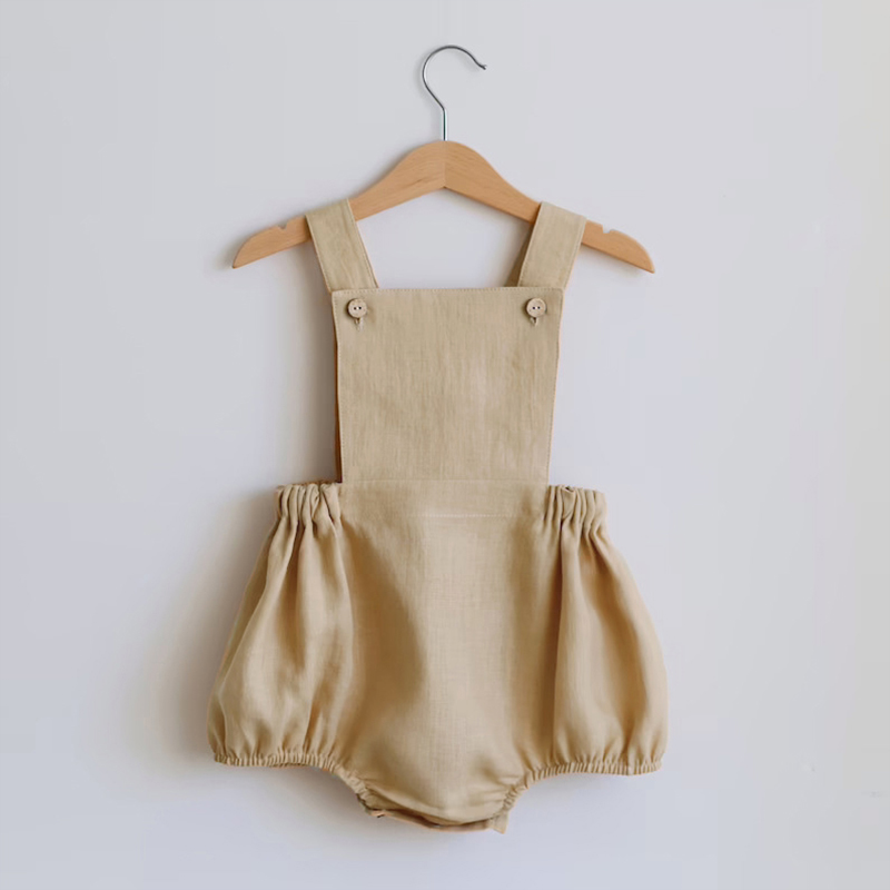 Noworodek chłopiec śpioszki dz – Baby Summer Linen Sleeveless Jumpsuit recenzja i cena